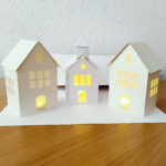Windlicht-Papierhäuser der Tagesstätte Horizont